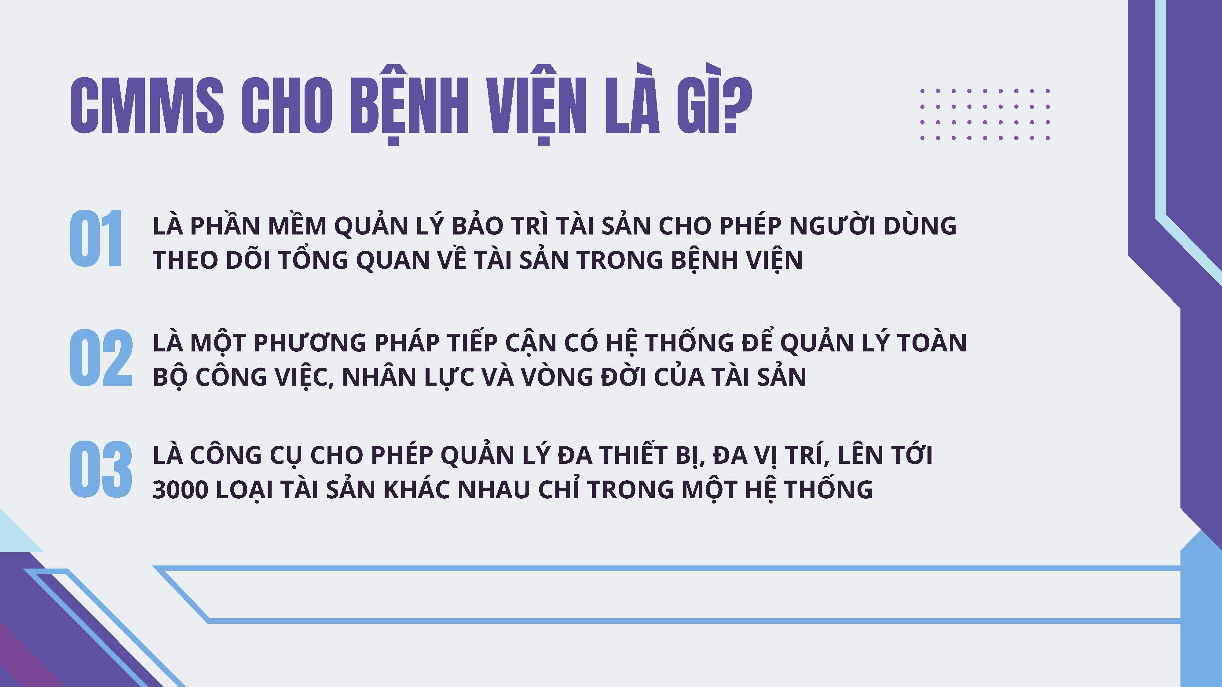 Phần mềm quản lý bảo trì CMMS